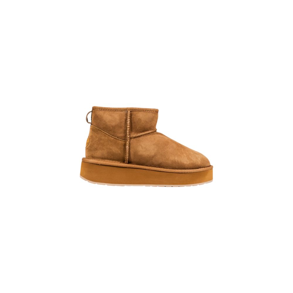 EMU Australia Beige Leather Ankle Boots - Luxe Nova