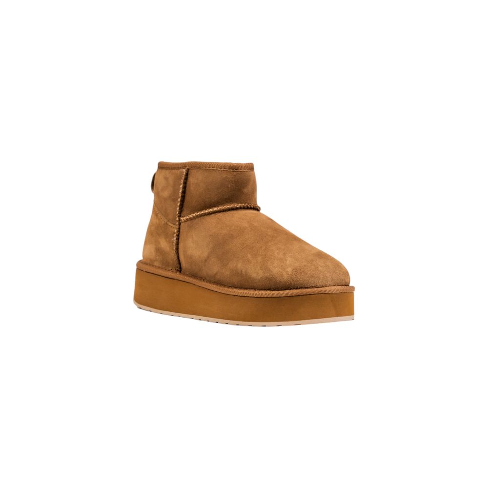 EMU Australia Beige Leather Ankle Boots - Luxe Nova