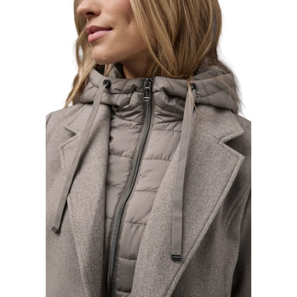 Street One Beige Polyester Coat - Luxe Nova