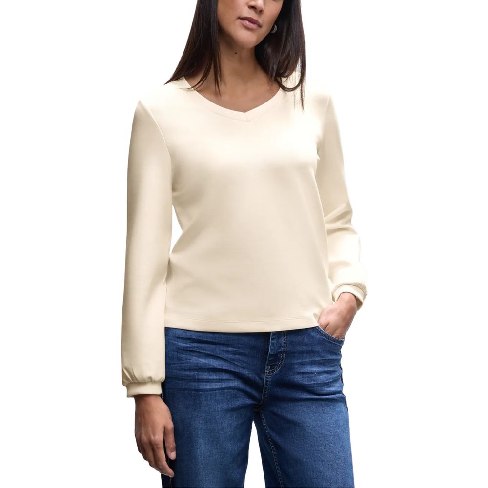 Street One Beige Modal Sweatshirt - Luxe Nova