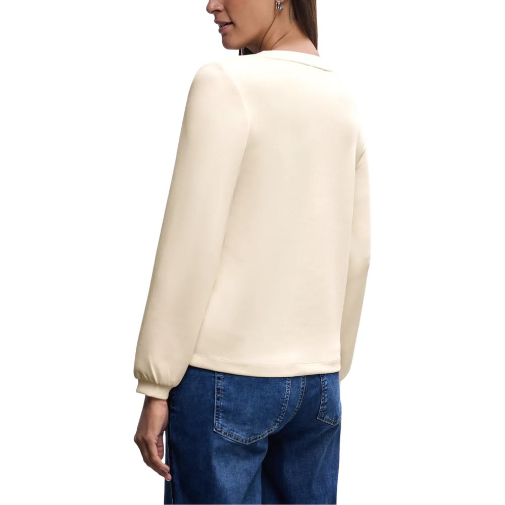 Street One Beige Modal Sweatshirt - Luxe Nova