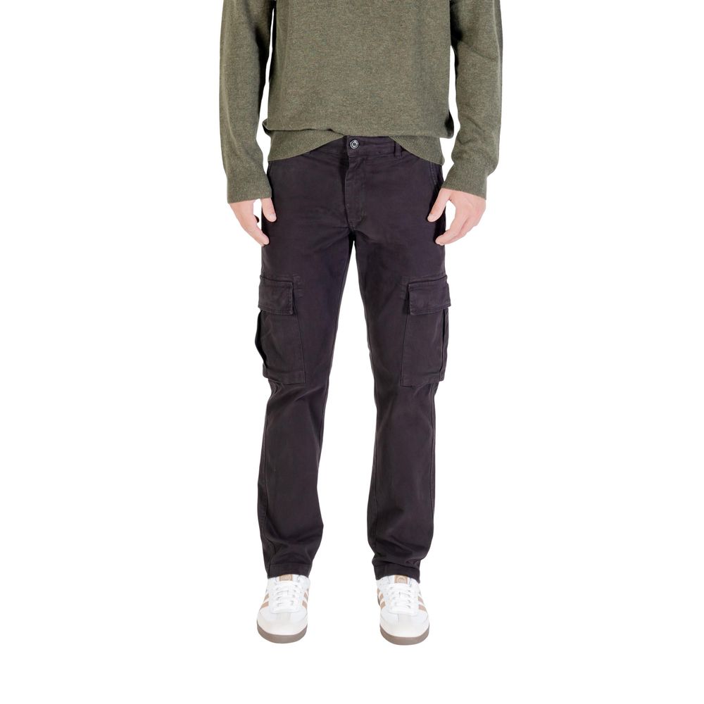 Lyle & Scott Black Cotton Cargo Pants - Luxe Nova