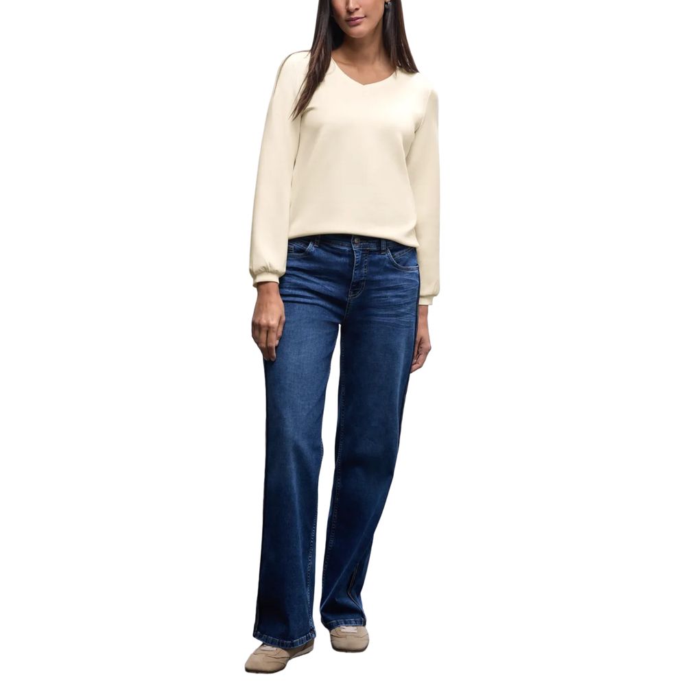 Street One Beige Modal Sweatshirt - Luxe Nova