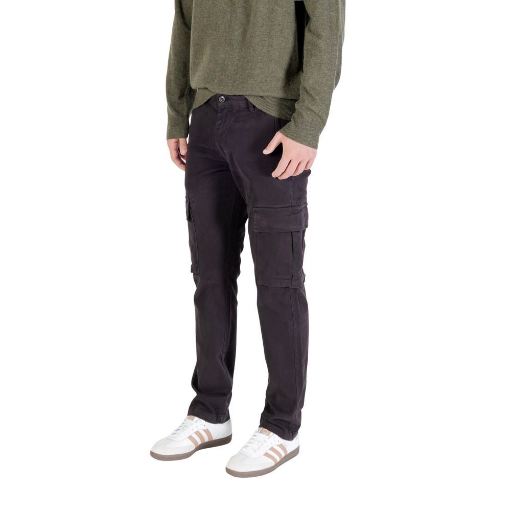 Lyle & Scott Black Cotton Cargo Pants - Luxe Nova