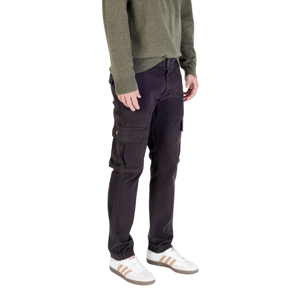 Lyle & Scott Black Cotton Cargo Pants - Luxe Nova
