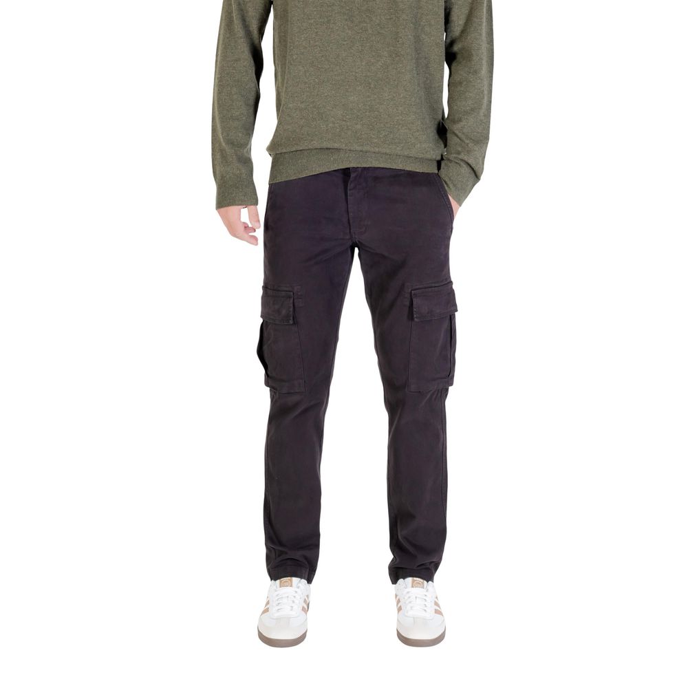 Lyle & Scott Black Cotton Cargo Pants - Luxe Nova