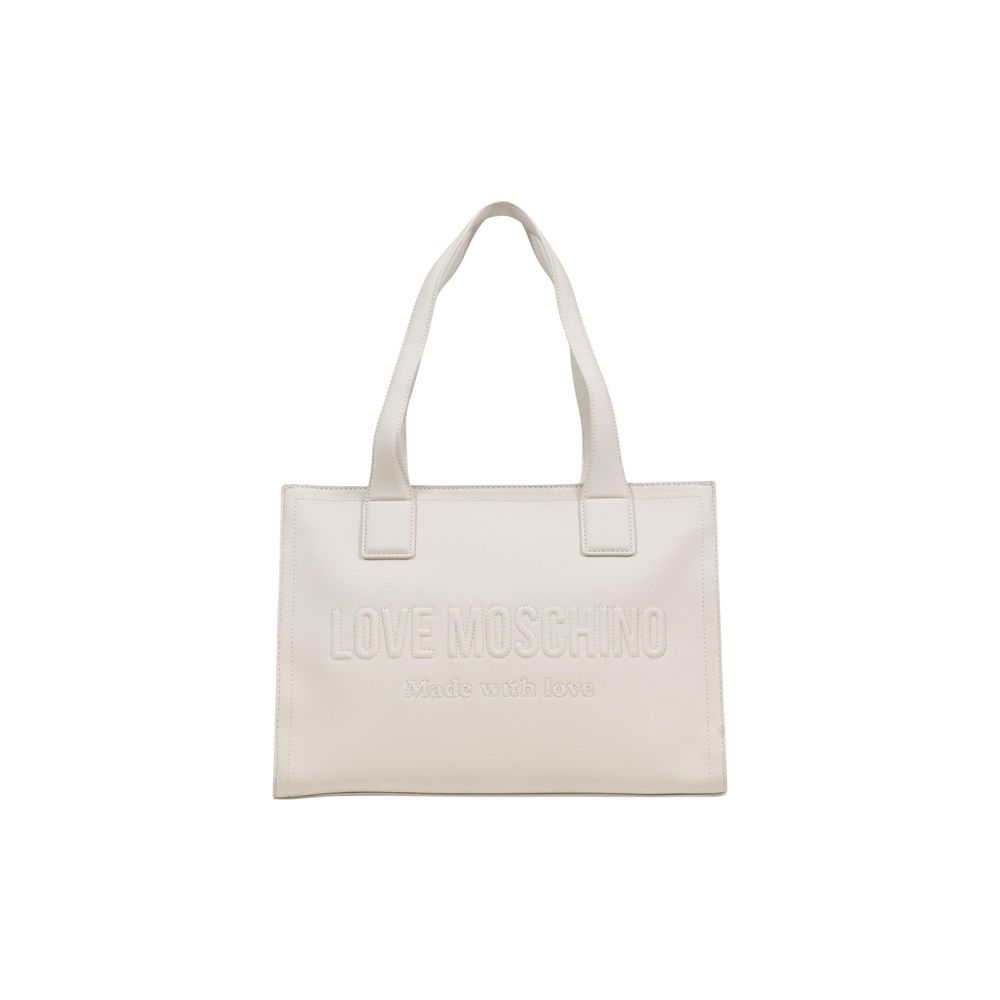 Love Moschino Beige Polyethylene Handbag - Luxe Nova