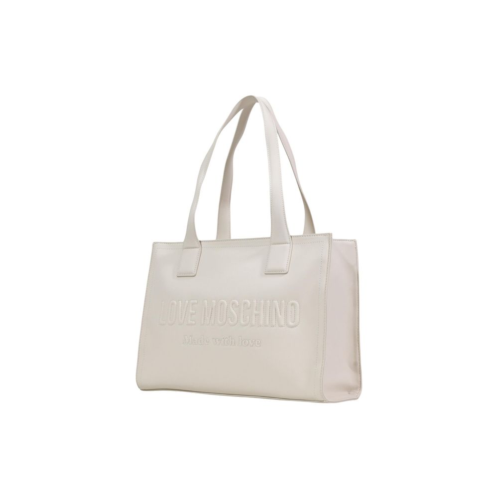 Love Moschino Beige Polyethylene Handbag - Luxe Nova