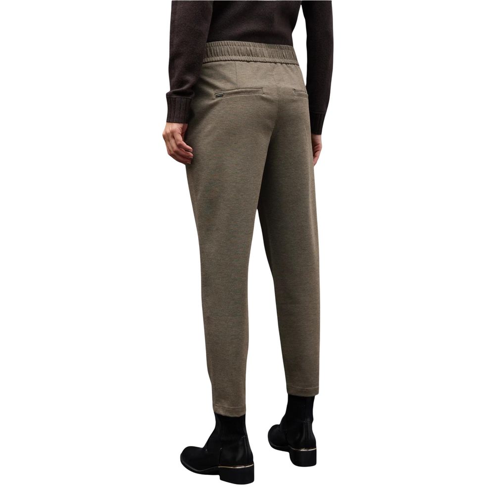 Street One Brown Polyester Casual Pants - Luxe Nova