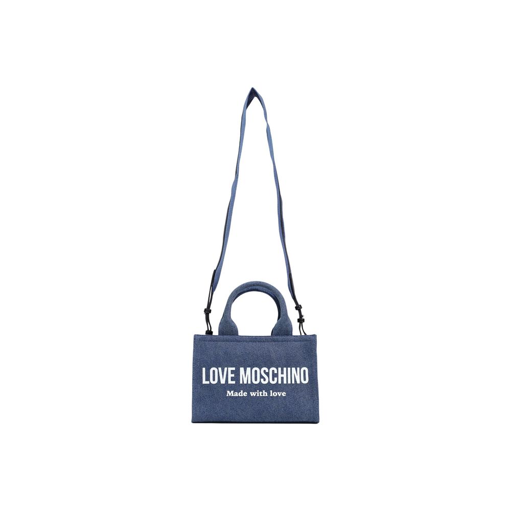 Love Moschino Blue Cotton Handbag - Luxe Nova