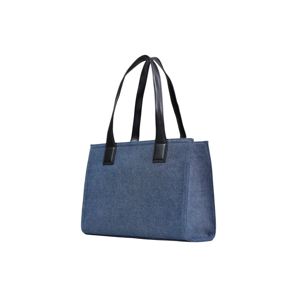 Love Moschino Blue Cotton Handbag - Luxe Nova