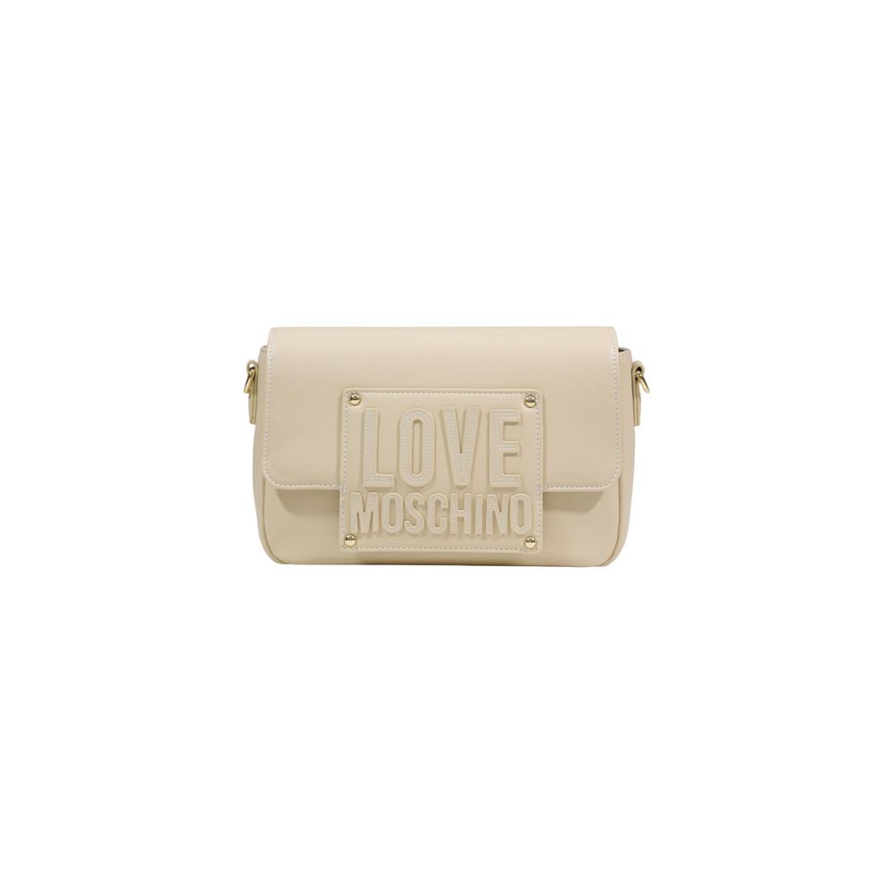 Love Moschino Cream Polyethylene Handbag - Luxe Nova