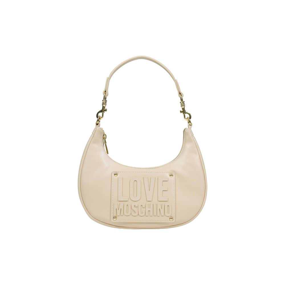 Love Moschino Cream Polyethylene Handbag - Luxe Nova