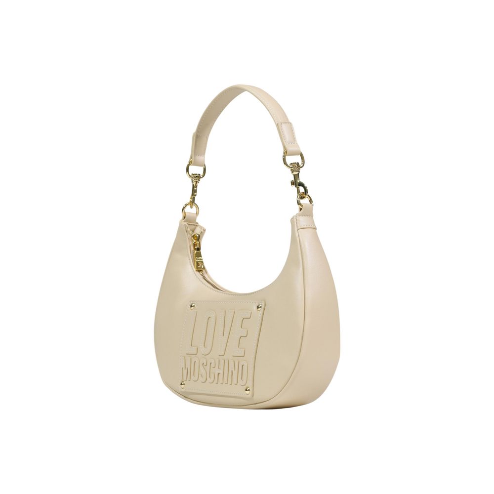 Love Moschino Cream Polyethylene Handbag - Luxe Nova