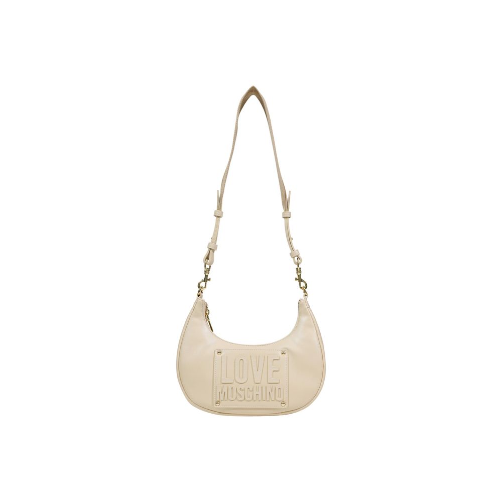 Love Moschino Cream Polyethylene Handbag - Luxe Nova