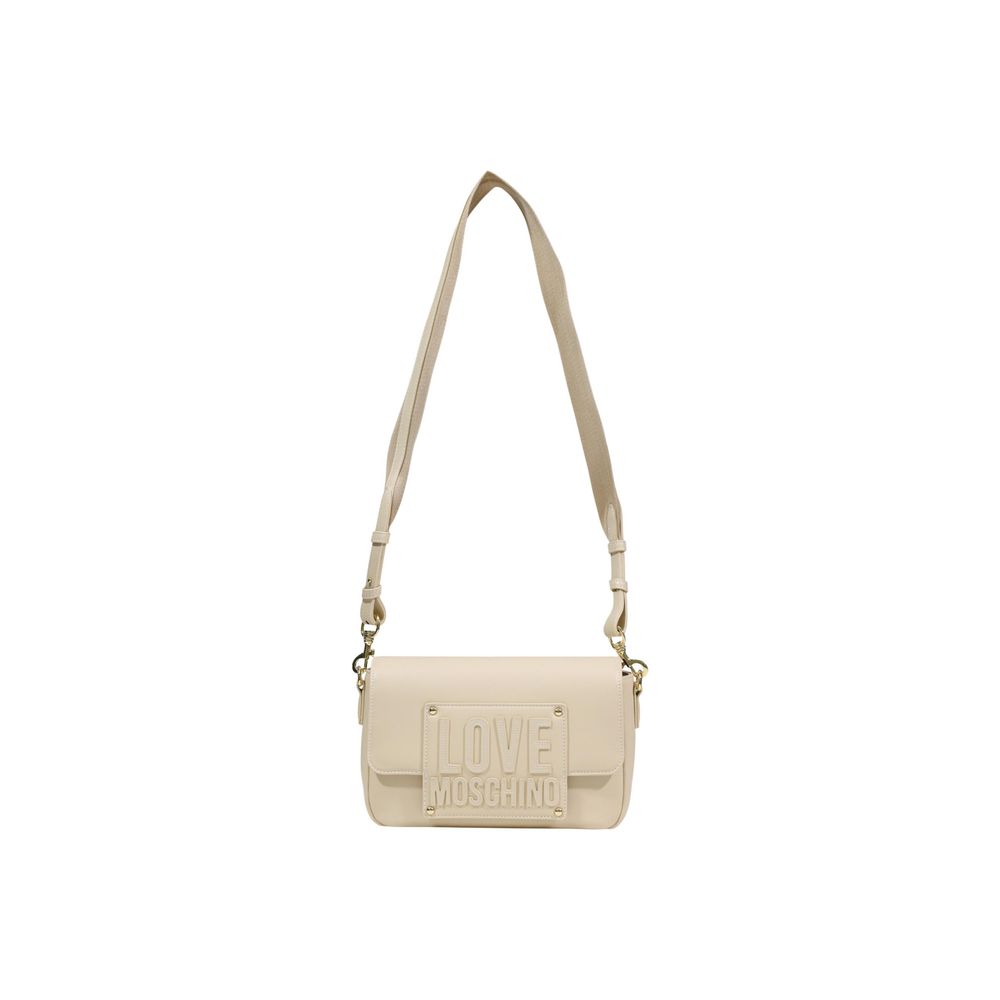 Love Moschino Cream Polyethylene Handbag - Luxe Nova