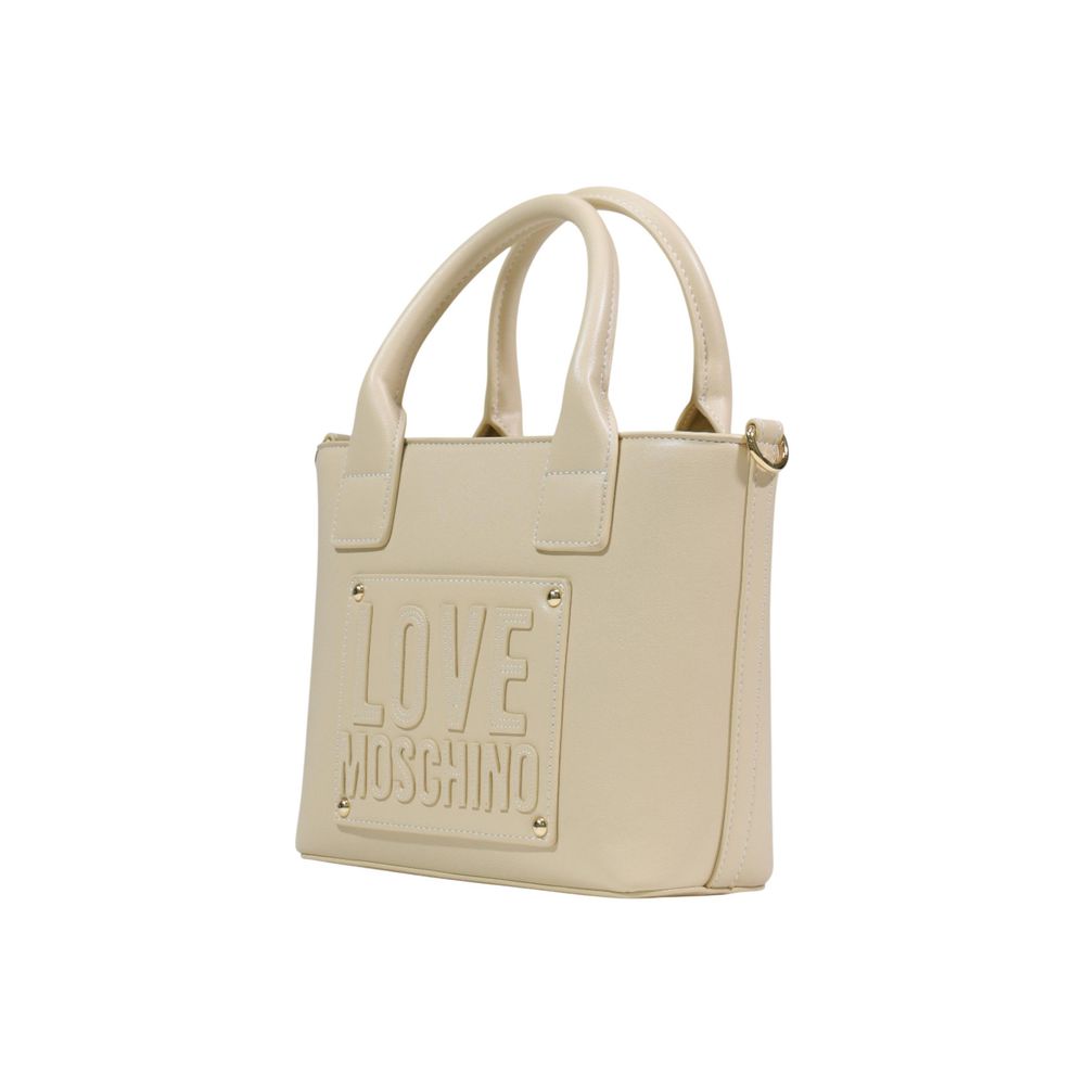 Love Moschino Cream Polyethylene Handbag - Luxe Nova