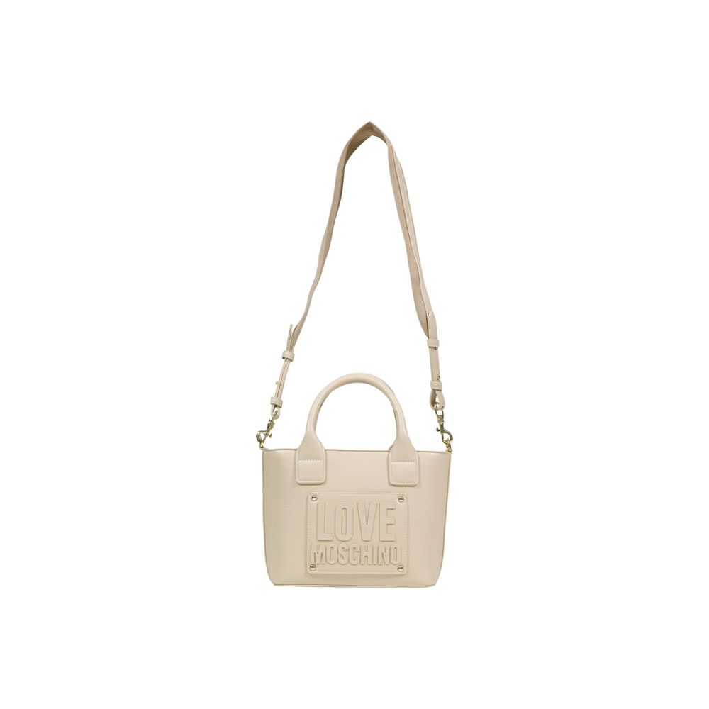Love Moschino Cream Polyethylene Handbag - Luxe Nova