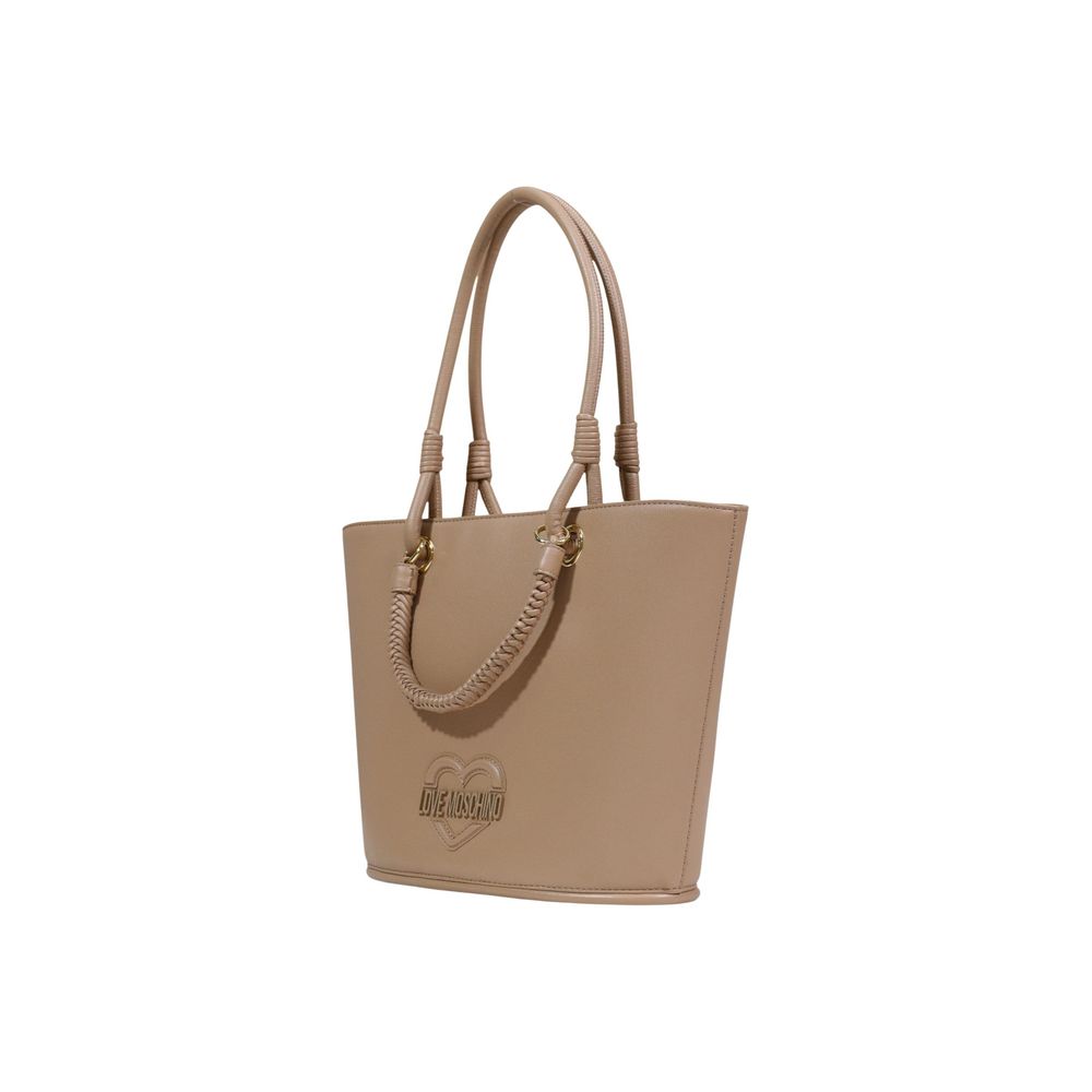 Love Moschino Beige Polyethylene Handbag - Luxe Nova
