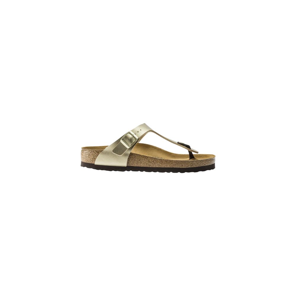 Birkenstock Gold Synthetic Flat Sandals - Luxe Nova
