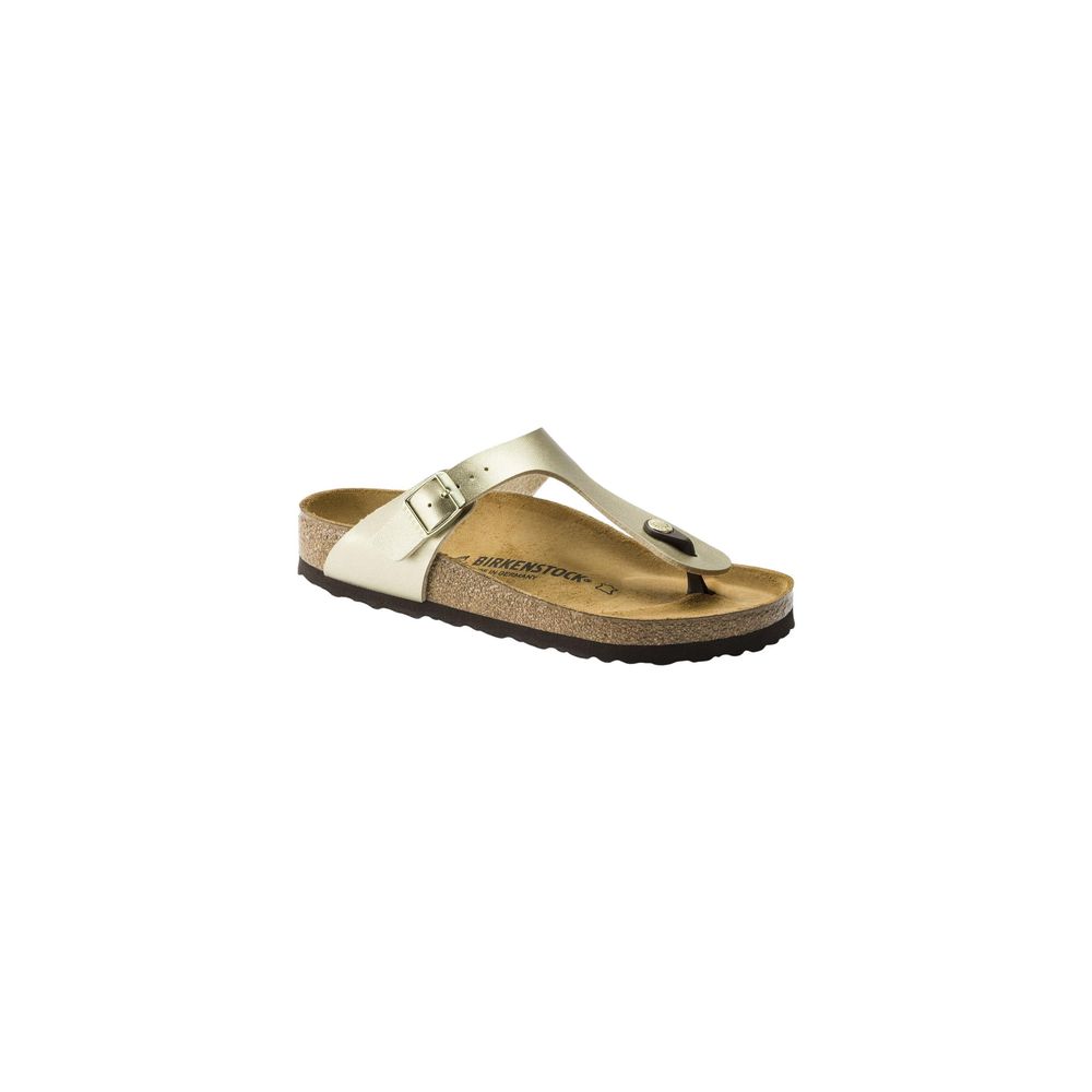 Birkenstock Gold Synthetic Flat Sandals - Luxe Nova