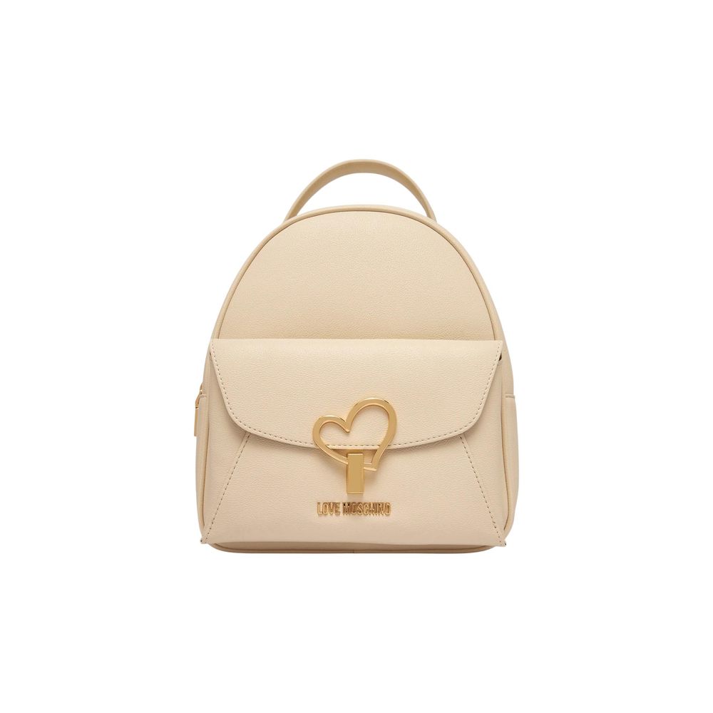 Love Moschino Beige Polyethylene Backpack - Luxe Nova