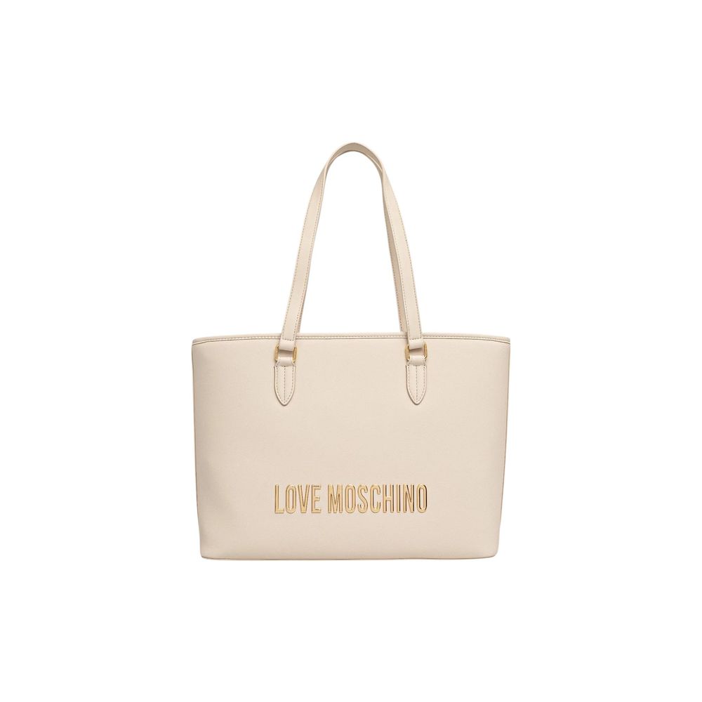 Love Moschino Beige Polyethylene Handbag - Luxe Nova