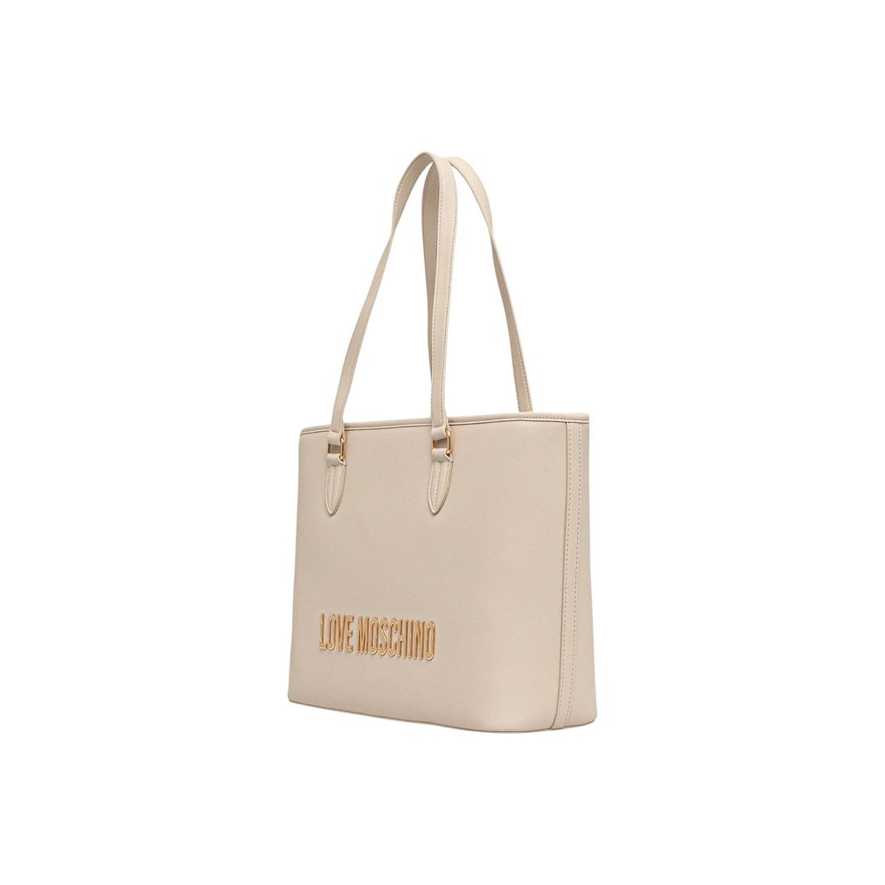 Love Moschino Beige Polyethylene Handbag - Luxe Nova