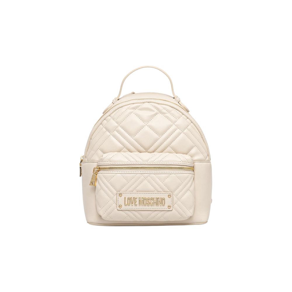 Love Moschino Beige Polyethylene Backpack - Luxe Nova