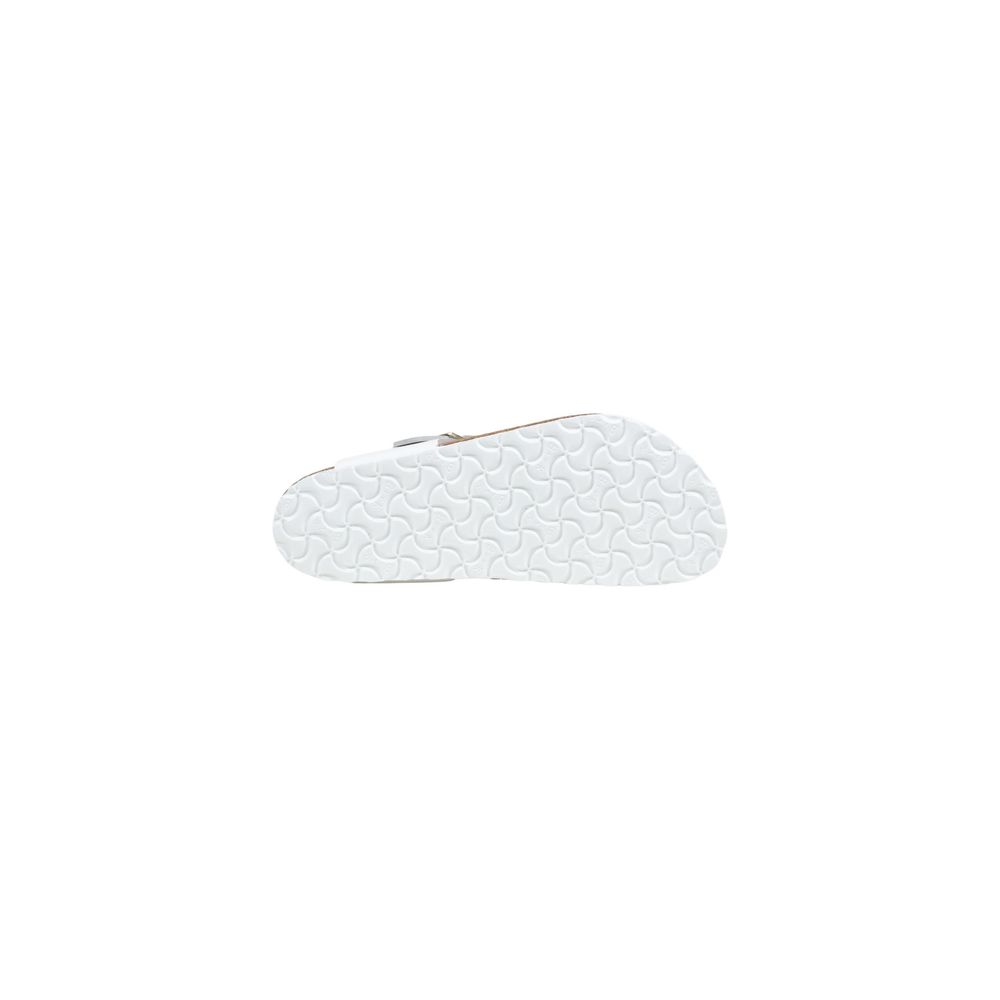 Birkenstock White Leather Flat Sandals - Luxe Nova