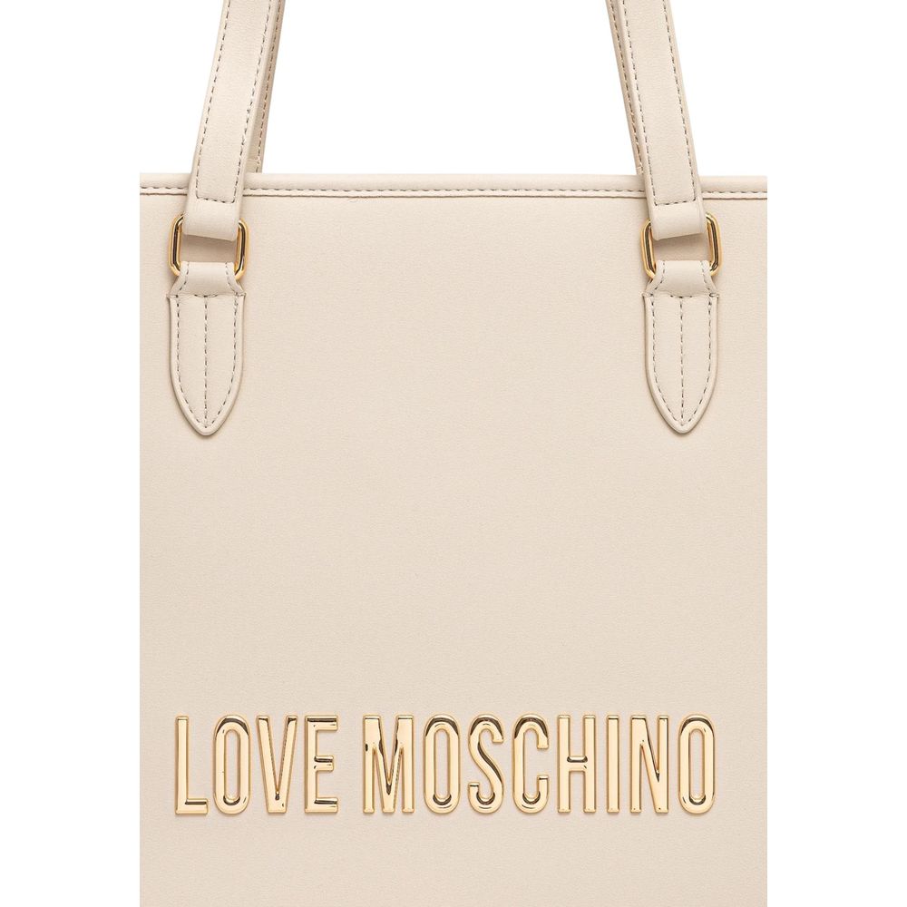 Love Moschino Beige Polyethylene Handbag - Luxe Nova