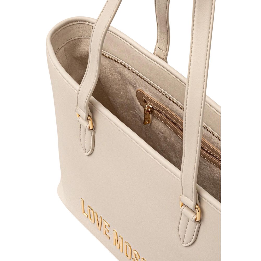 Love Moschino Beige Polyethylene Handbag - Luxe Nova