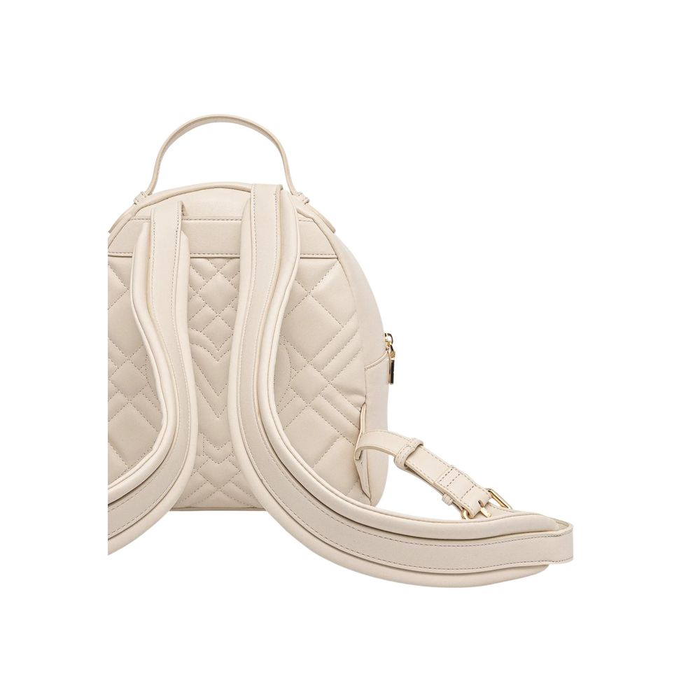 Love Moschino Beige Polyethylene Backpack - Luxe Nova