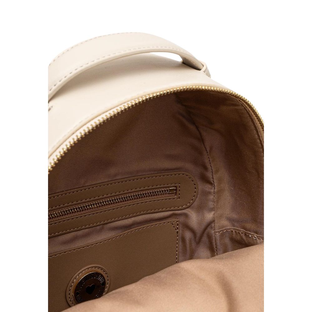 Love Moschino Beige Polyethylene Backpack - Luxe Nova