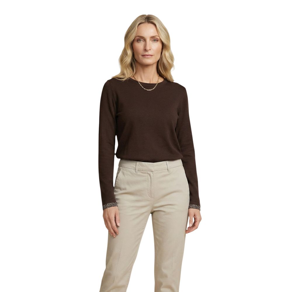 Street One Brown Cotton Long Sleeve T-Shirt - Luxe Nova