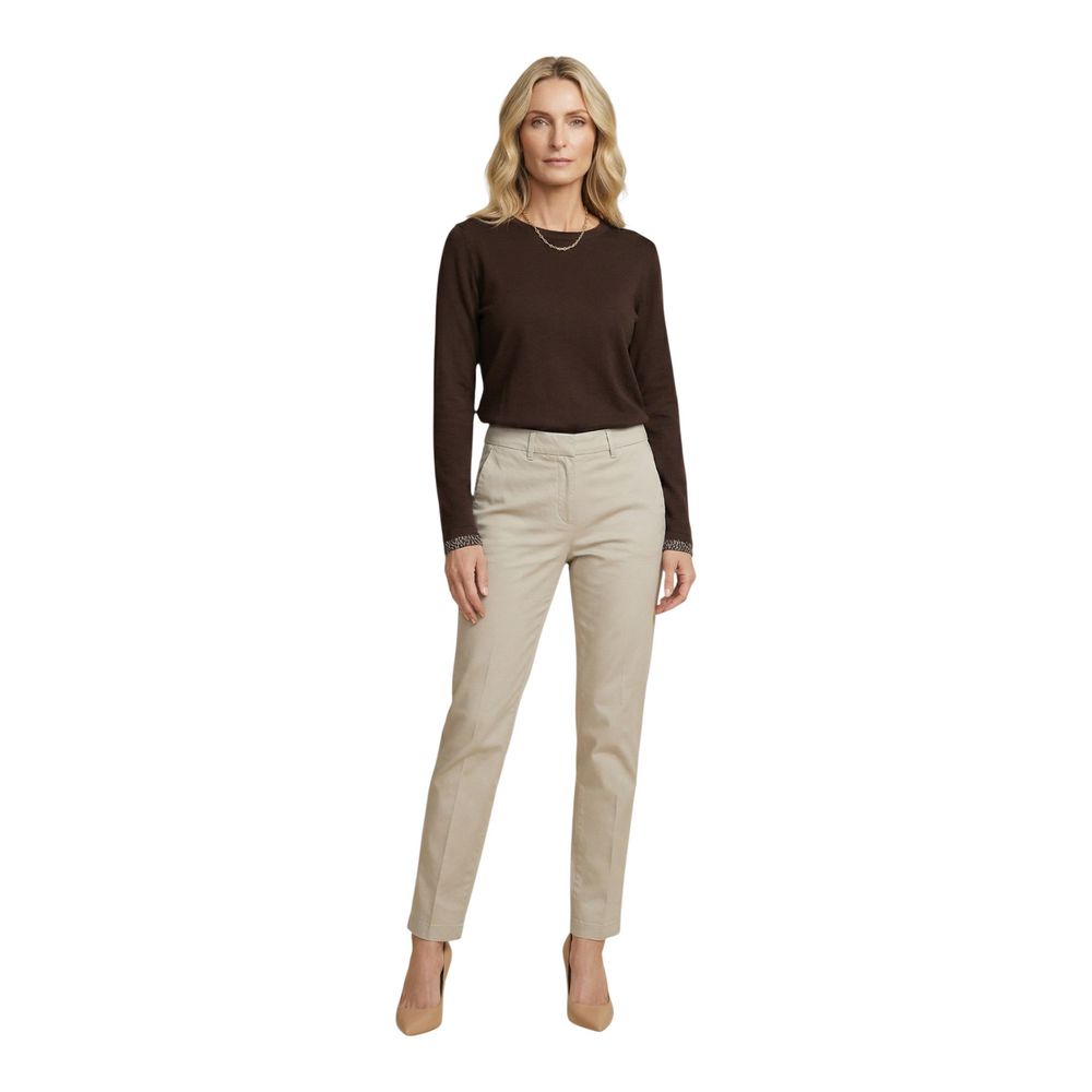 Street One Brown Cotton Long Sleeve T-Shirt - Luxe Nova