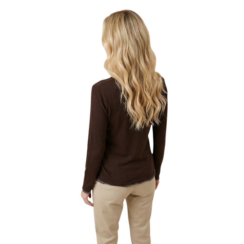 Street One Brown Cotton Long Sleeve T-Shirt - Luxe Nova