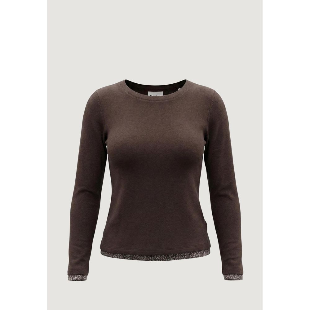 Street One Brown Cotton Long Sleeve T-Shirt - Luxe Nova
