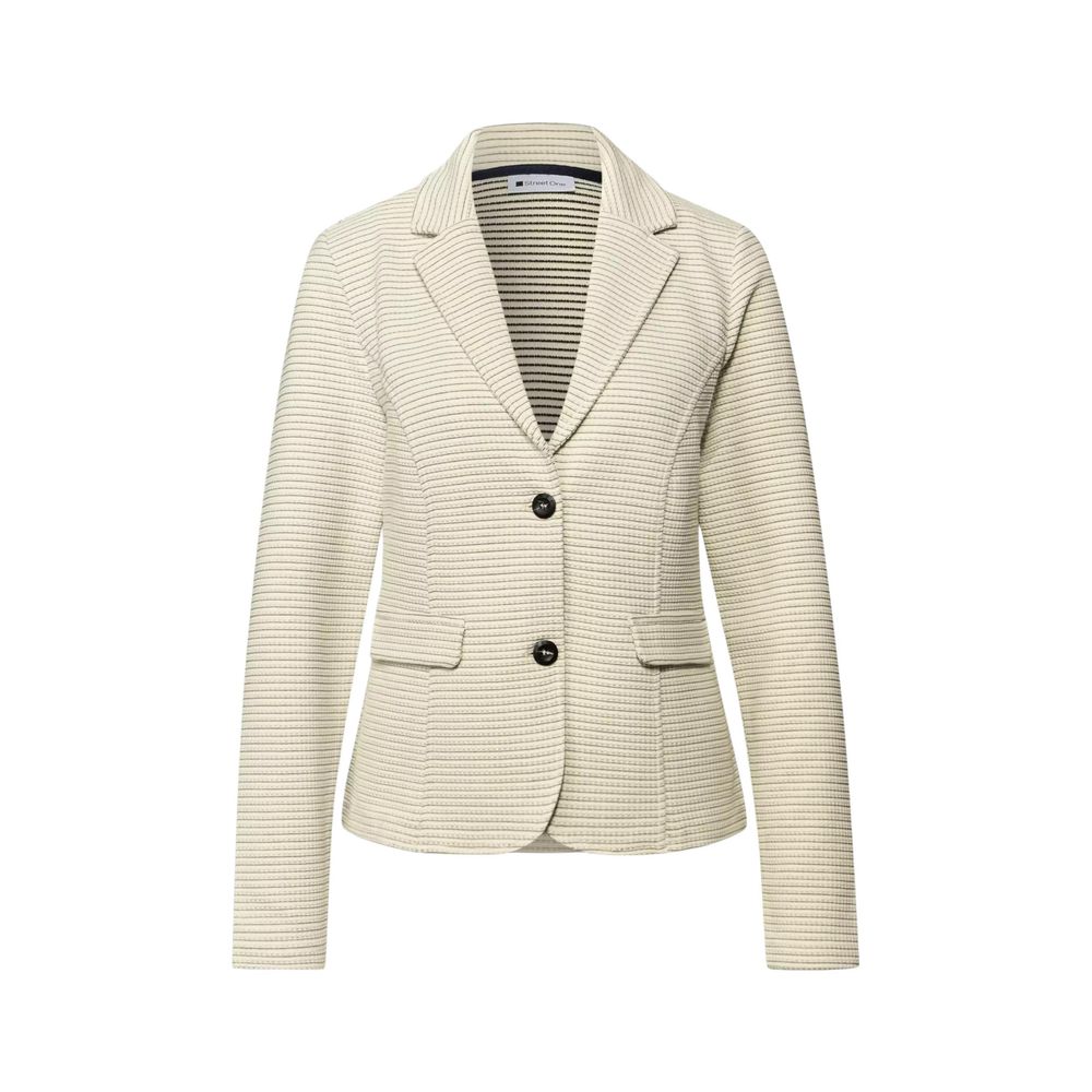 Street One Cream Polyester Blazer - Luxe Nova