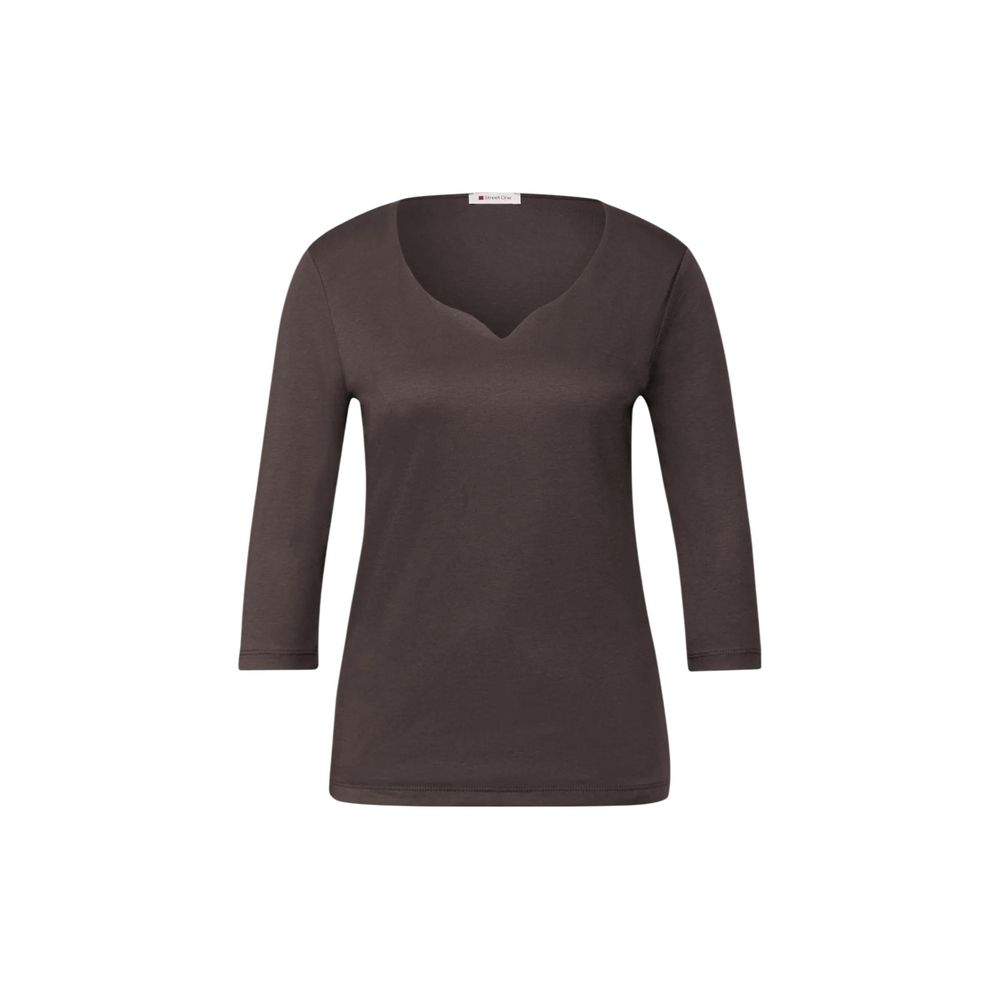 Street One Brown Cotton Long Sleeve T-Shirt - Luxe Nova