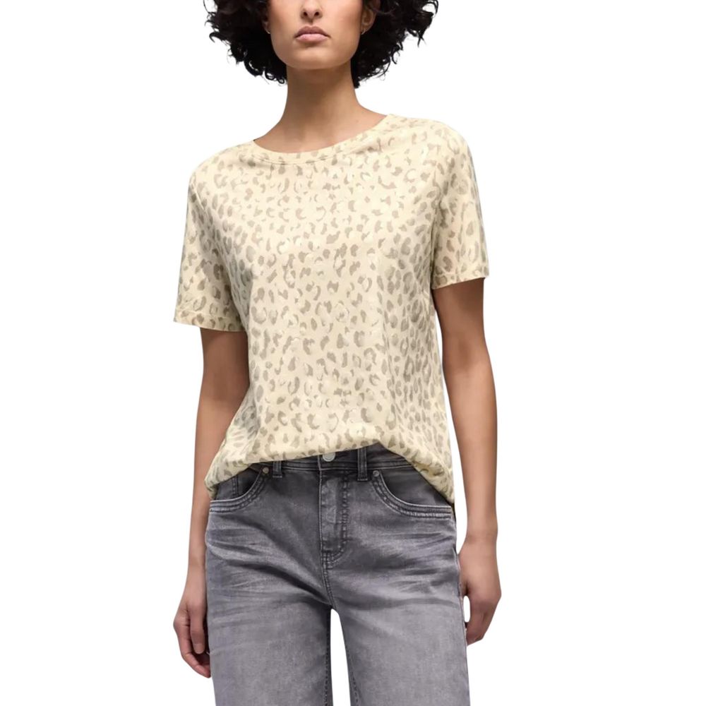Street One Beige Cotton T-Shirt - Luxe Nova