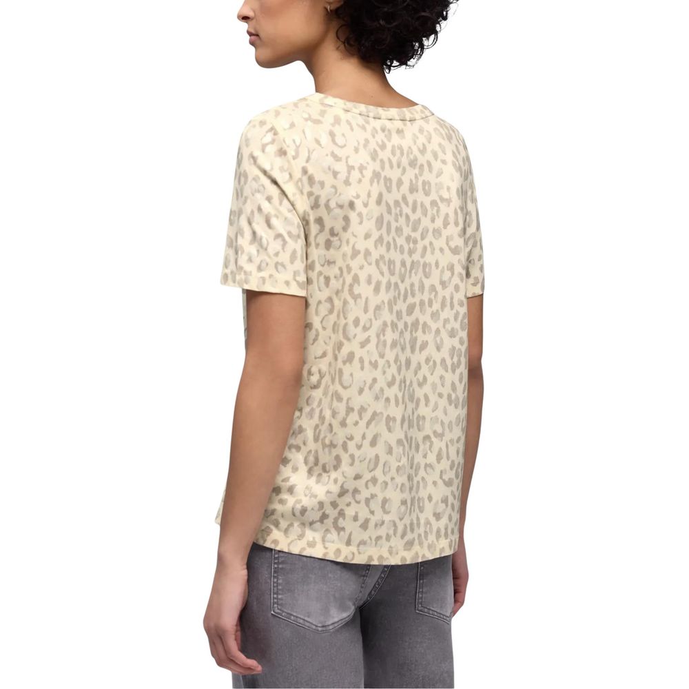 Street One Beige Cotton T-Shirt - Luxe Nova