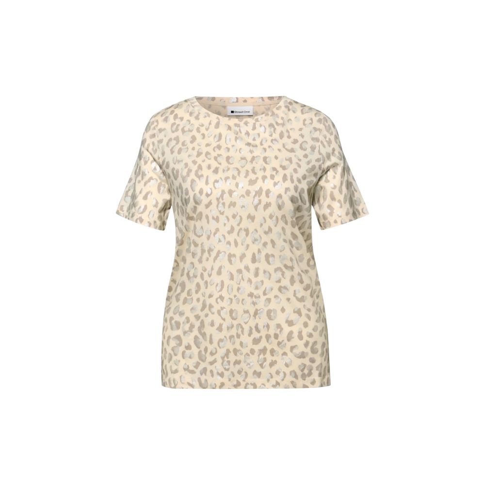 Street One Beige Cotton T-Shirt - Luxe Nova