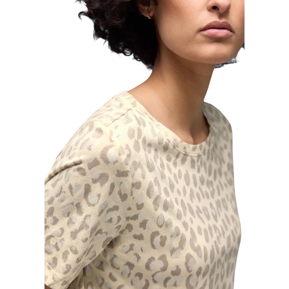 Street One Beige Cotton T-Shirt - Luxe Nova