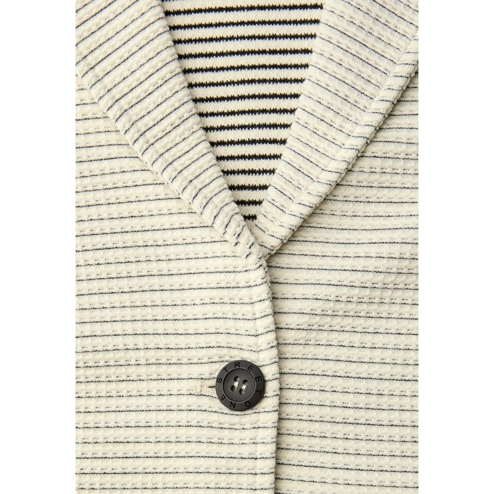 Street One Cream Polyester Blazer - Luxe Nova