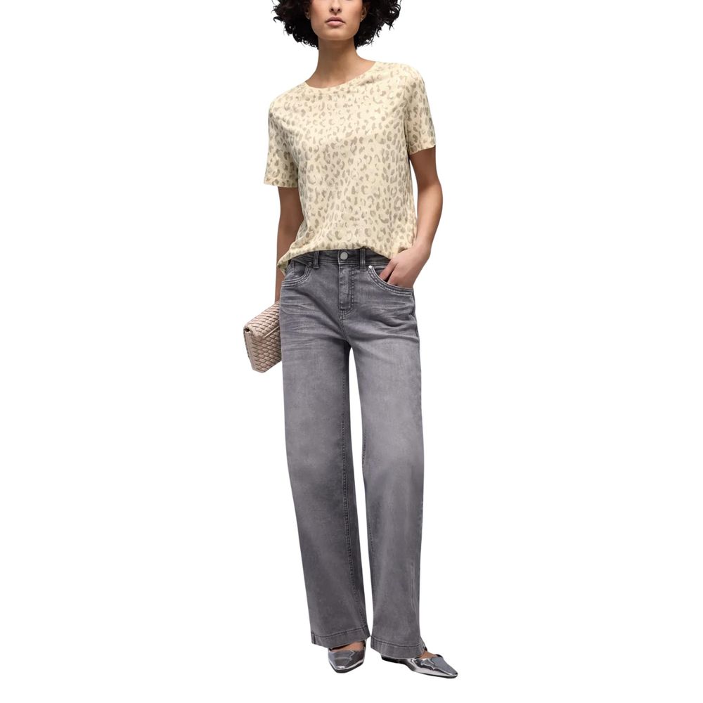 Street One Beige Cotton T-Shirt - Luxe Nova