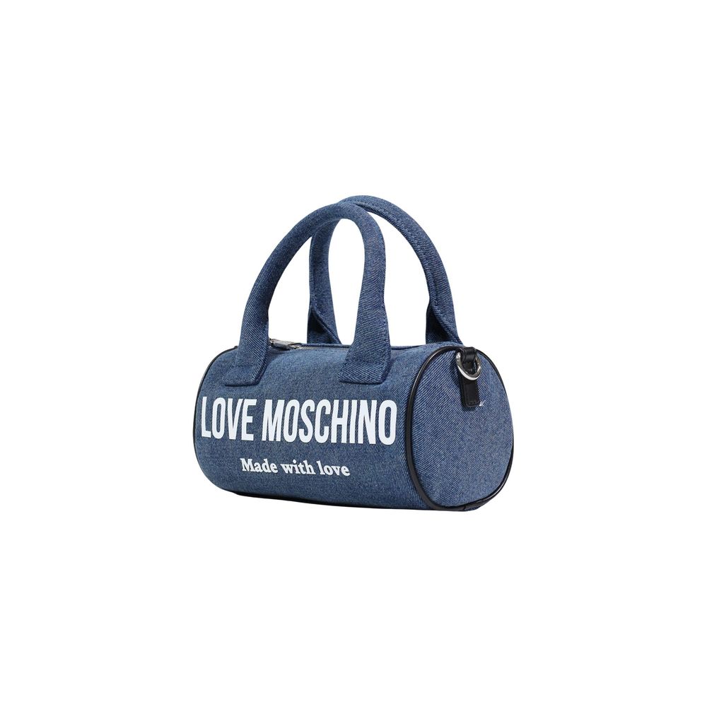 Love Moschino Blue Cotton Handbag - Luxe Nova