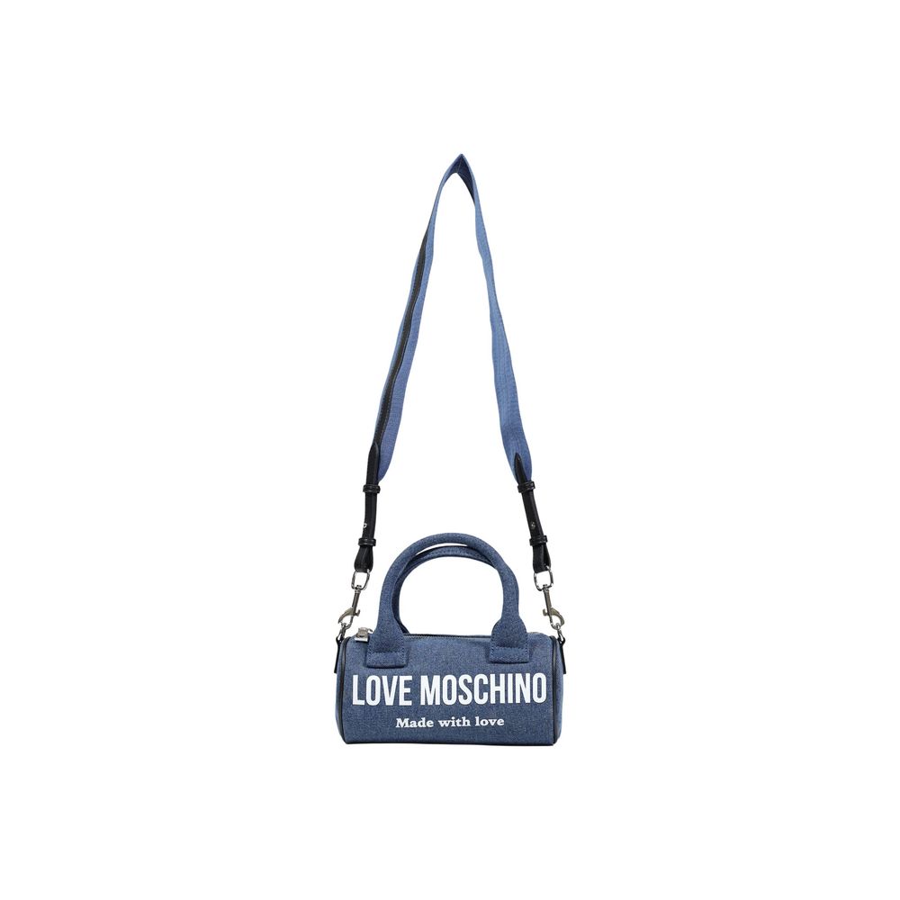 Love Moschino Blue Cotton Handbag - Luxe Nova