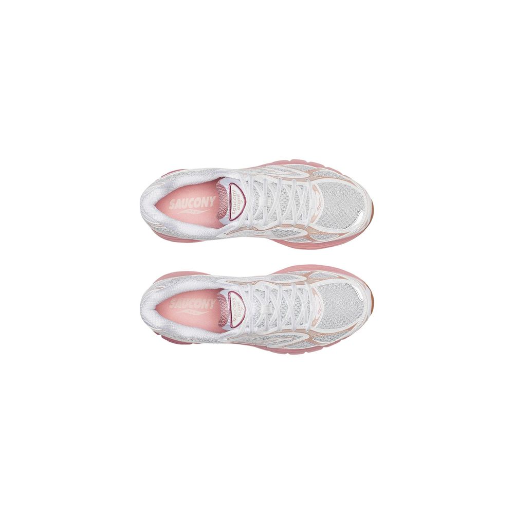 Saucony White Textile Athletic Sneakers - Luxe Nova