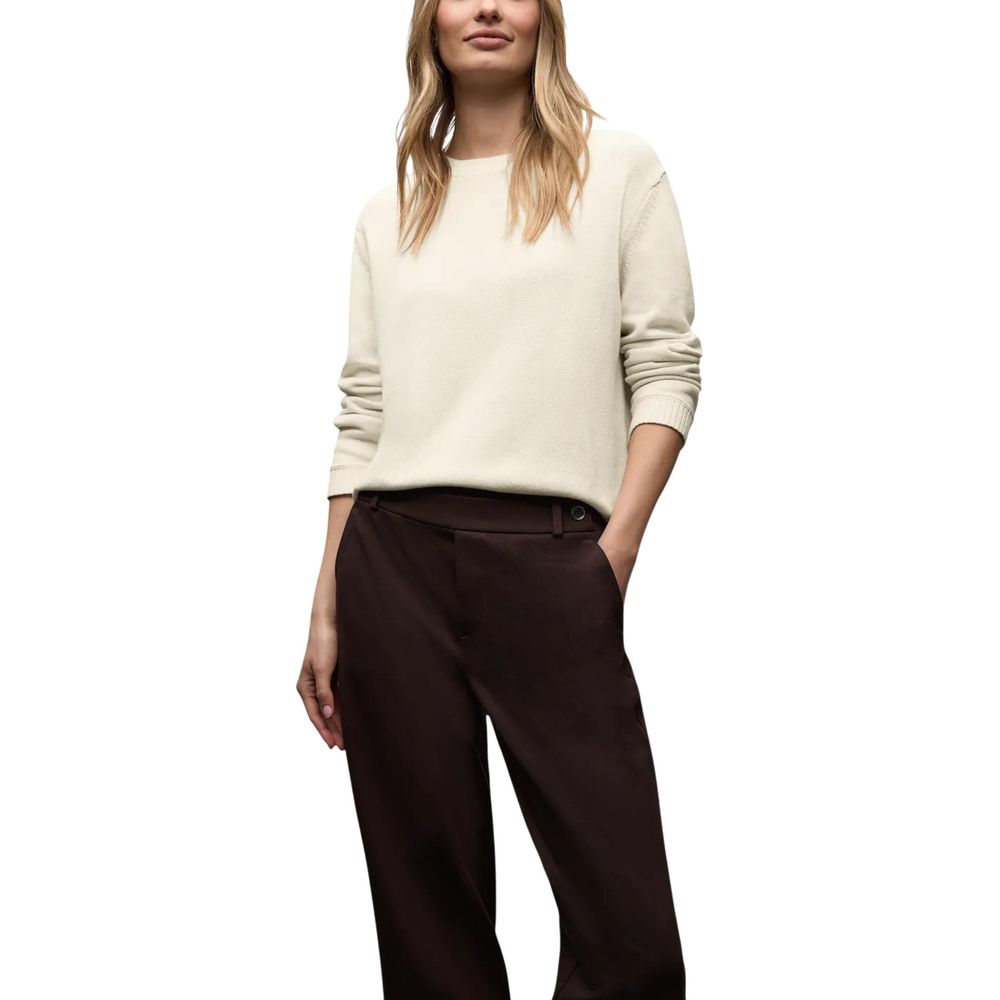 Street One Beige Cotton Sweatshirt - Luxe Nova